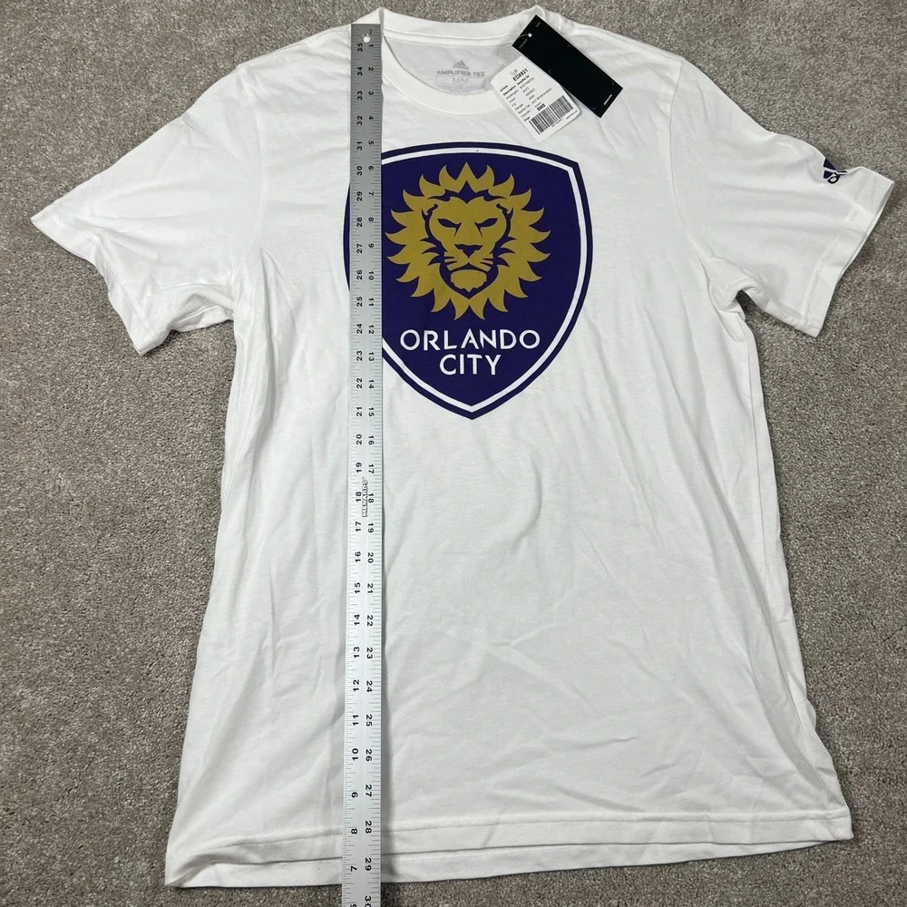 Adidas Orlando City SC MLS Amplifier Tee Mens Medium White Short Sleeve‎